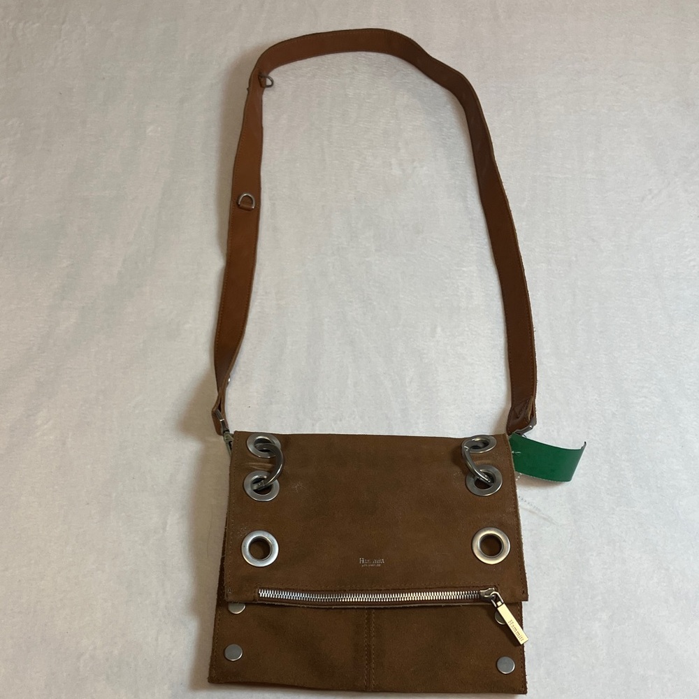 Hammitt Tan Crossbody Bag with Silver Accents